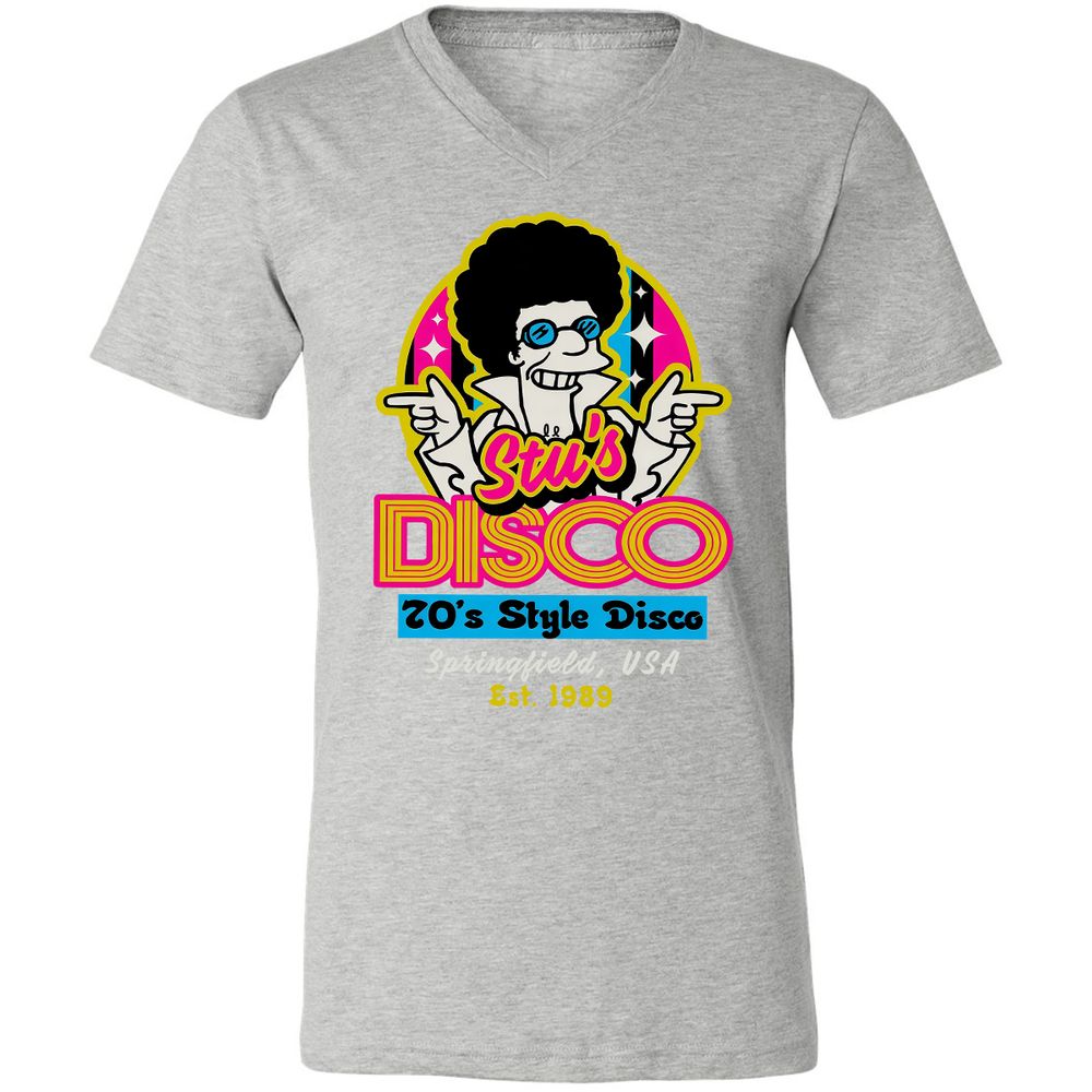 Unisex V-Neck T-Shirt - 7QZ6GXXU - Athletic Heather - 7