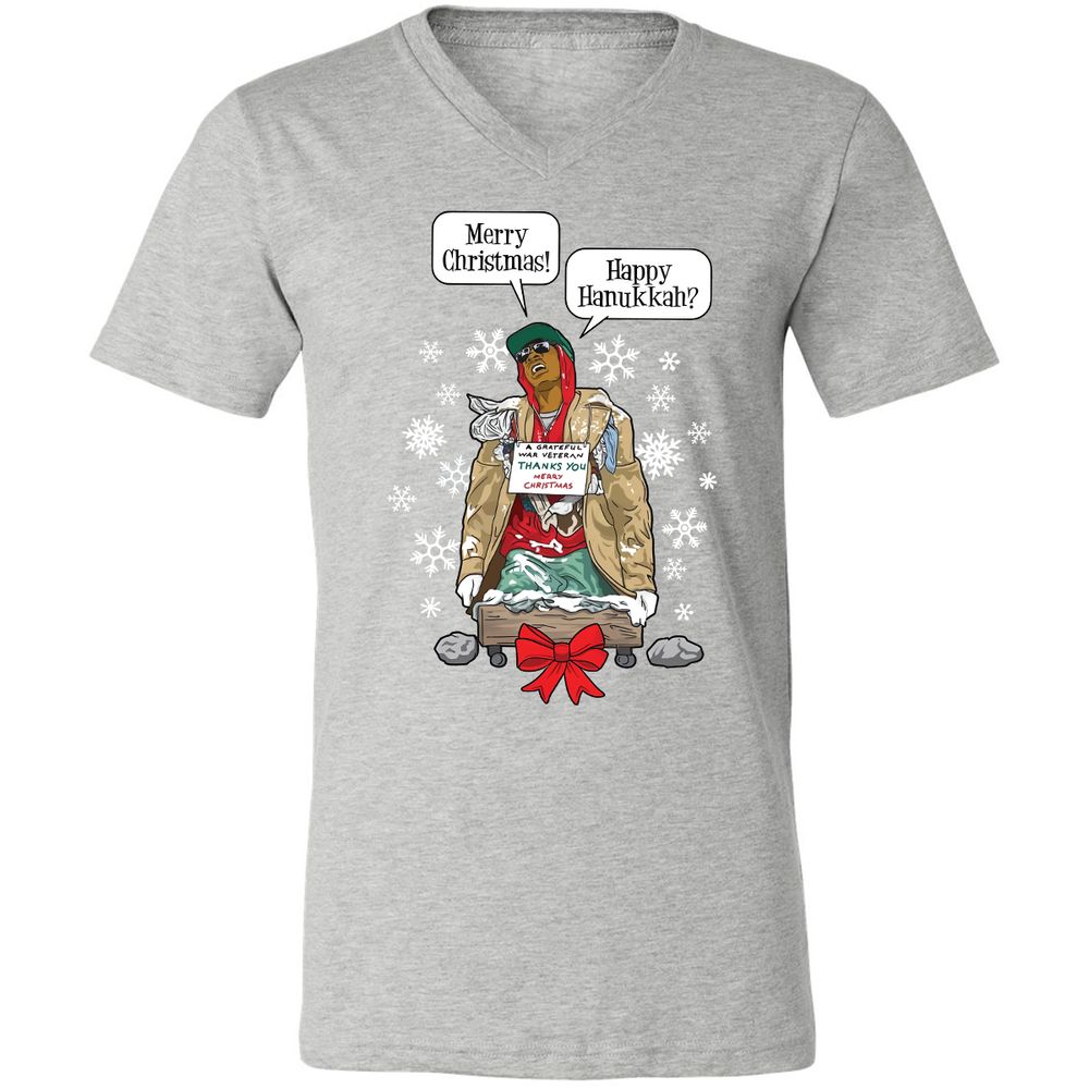 Unisex V-Neck T-Shirt - N77KNJSD - Athletic Heather - 7