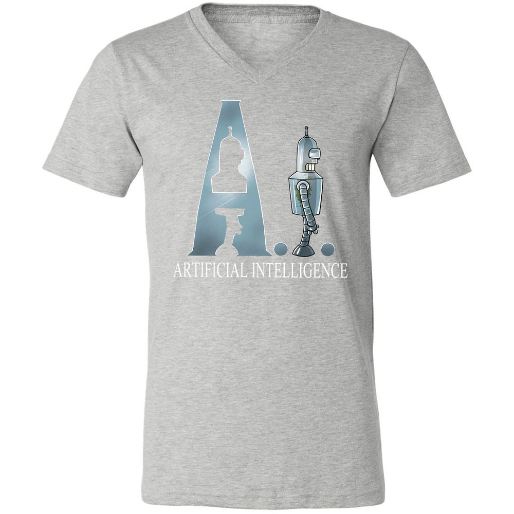 Unisex V-Neck T-Shirt - VZ78RP54 - Athletic Heather - 7