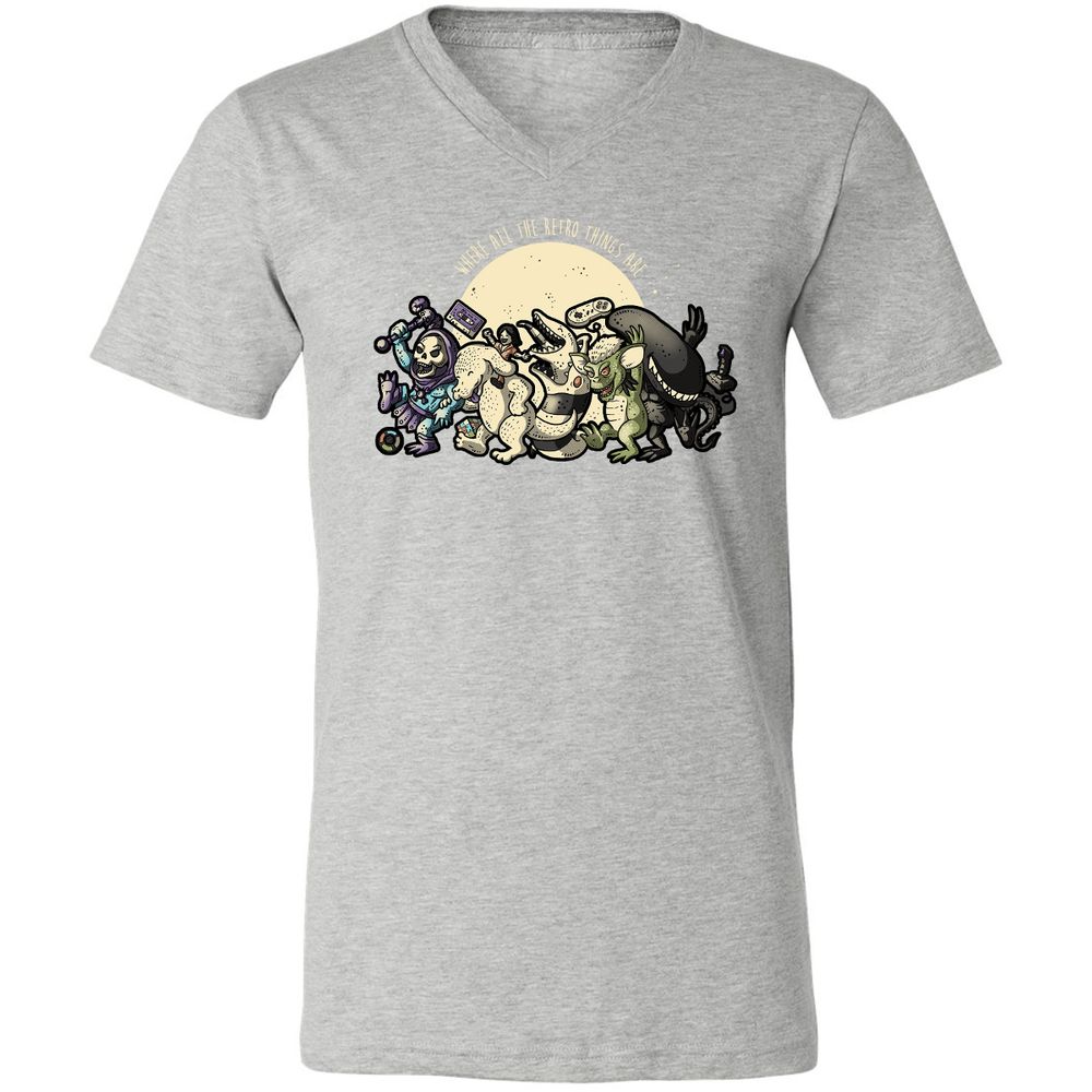 Unisex V-Neck T-Shirt - RWLZCFU3 - Athletic Heather - 7