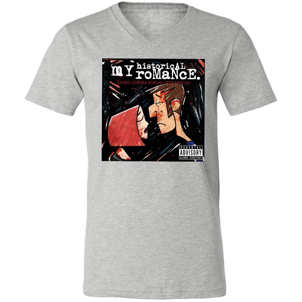 Unisex V-Neck T-Shirt - H61NCCYZ - Athletic Heather - 7