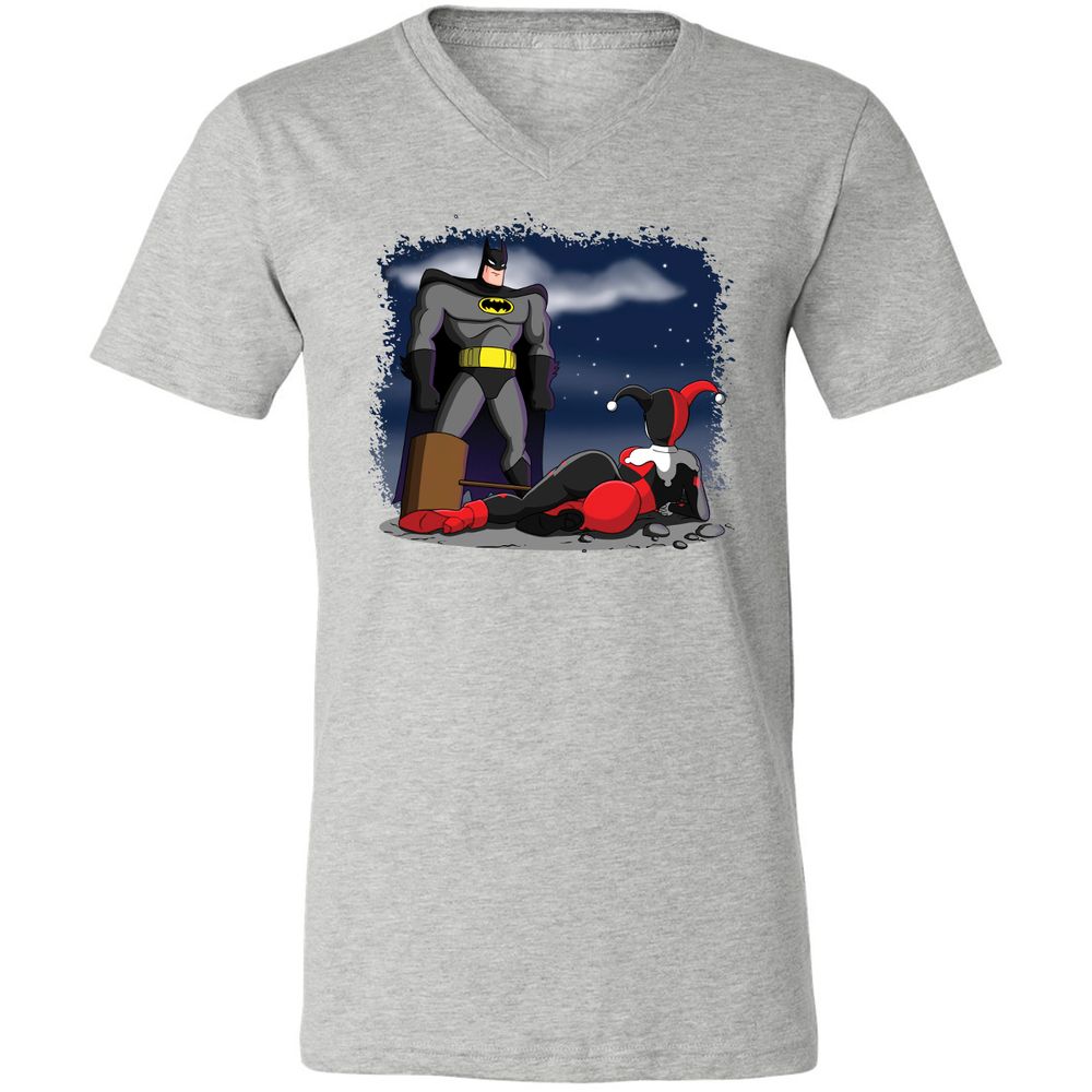 Unisex V-Neck T-Shirt - 53UP6J9Y - Athletic Heather - 7