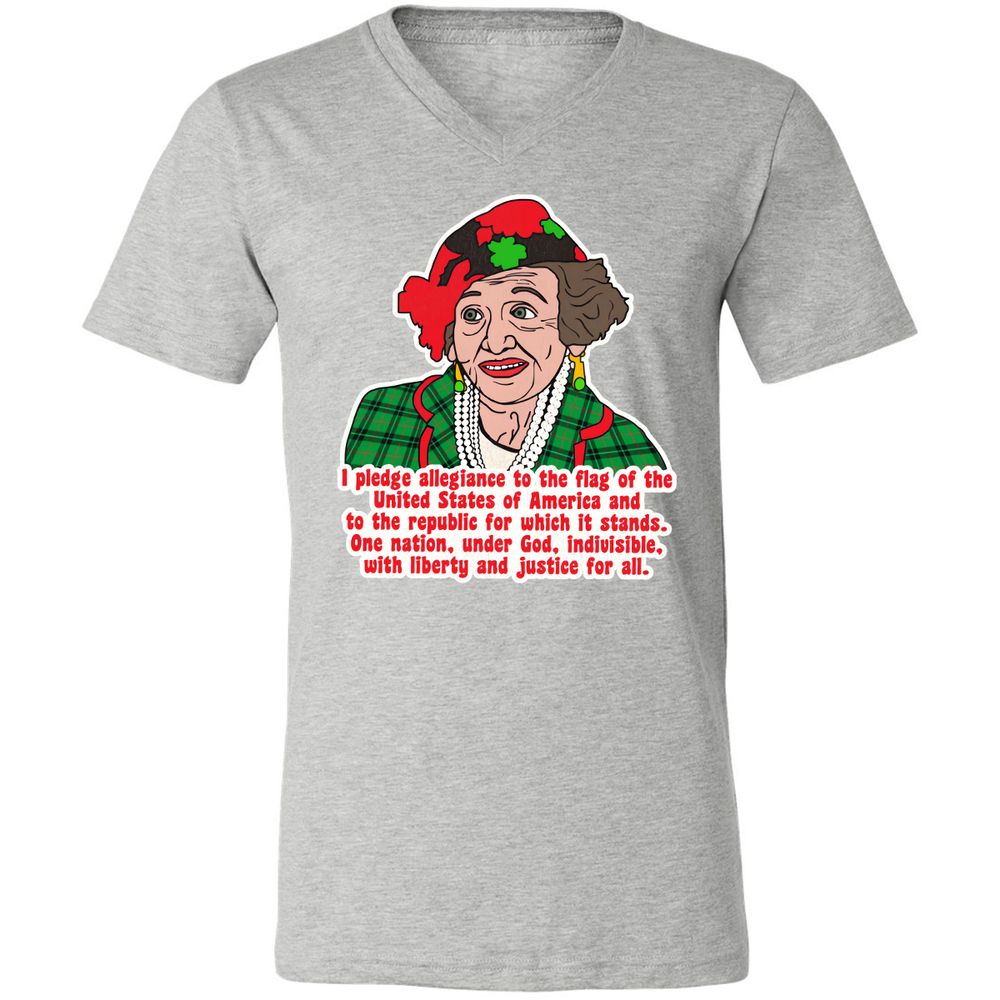 Unisex V-Neck T-Shirt - 1UBJXAMS - Athletic Heather - 7