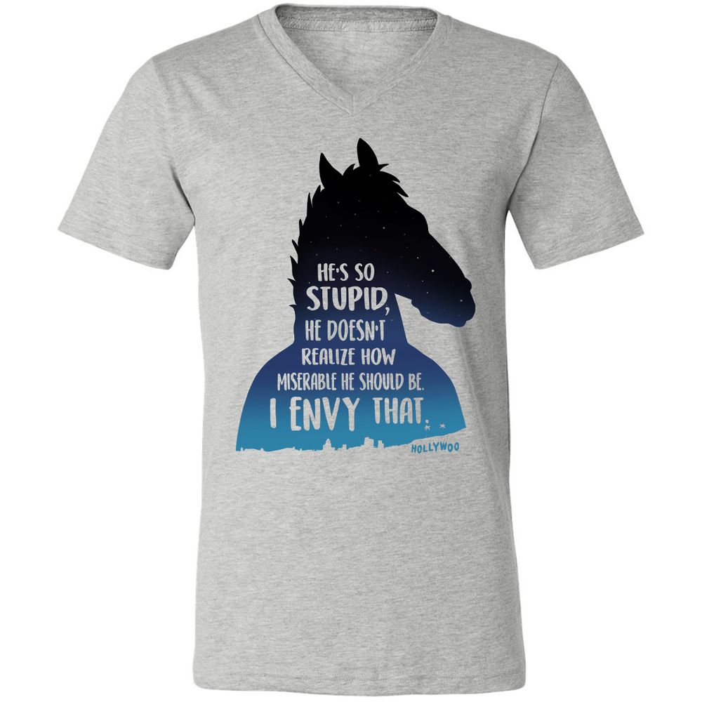 Unisex V-Neck T-Shirt - B4GKALSB - Athletic Heather - 7