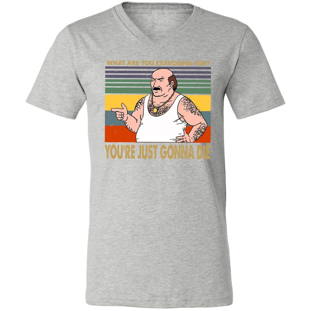 Unisex V-Neck T-Shirt - BW6S6RE3 - Athletic Heather - 7