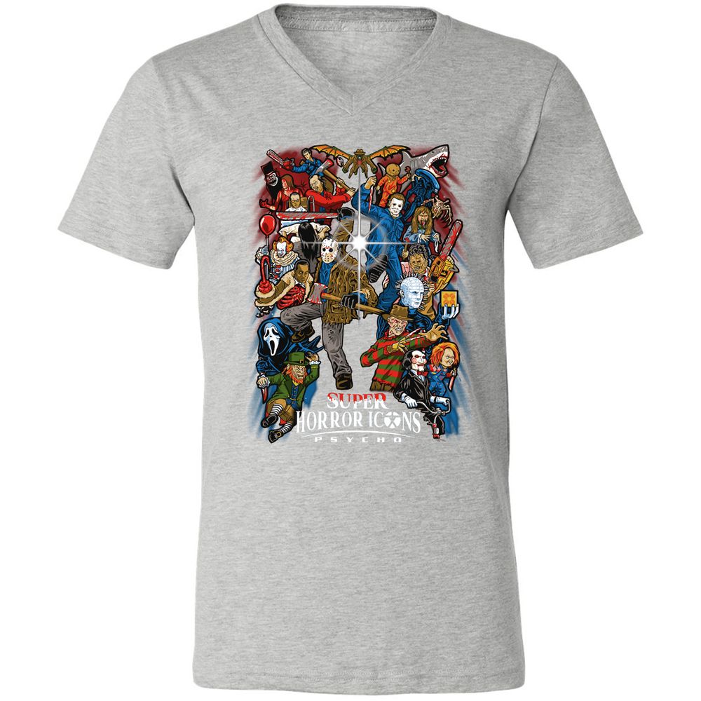 Unisex V-Neck T-Shirt - RK6G6V68 - Athletic Heather - 7