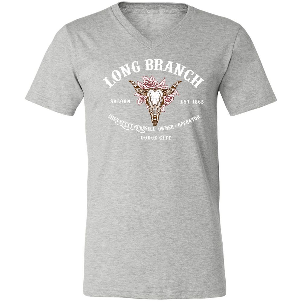 Unisex V-Neck T-Shirt - KRL1X7MH - Athletic Heather - 7