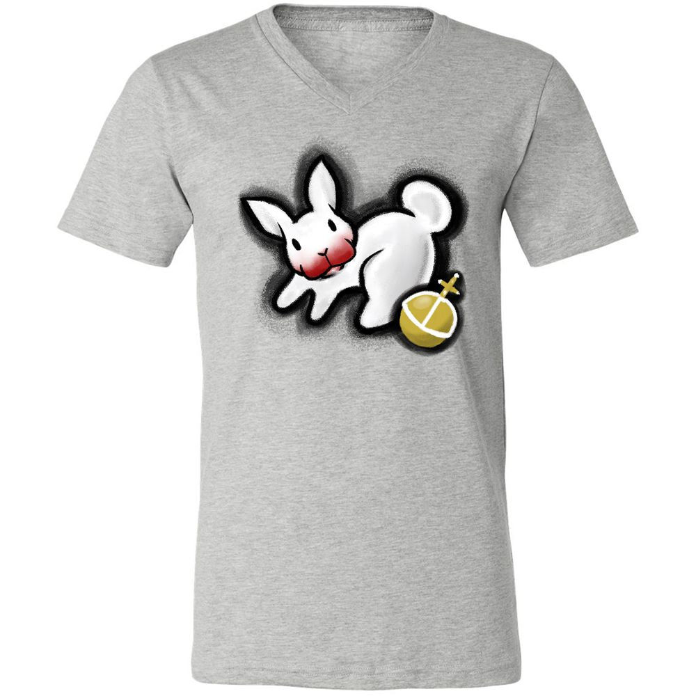 Unisex V-Neck T-Shirt - 2GAP4GEW - Athletic Heather - 7