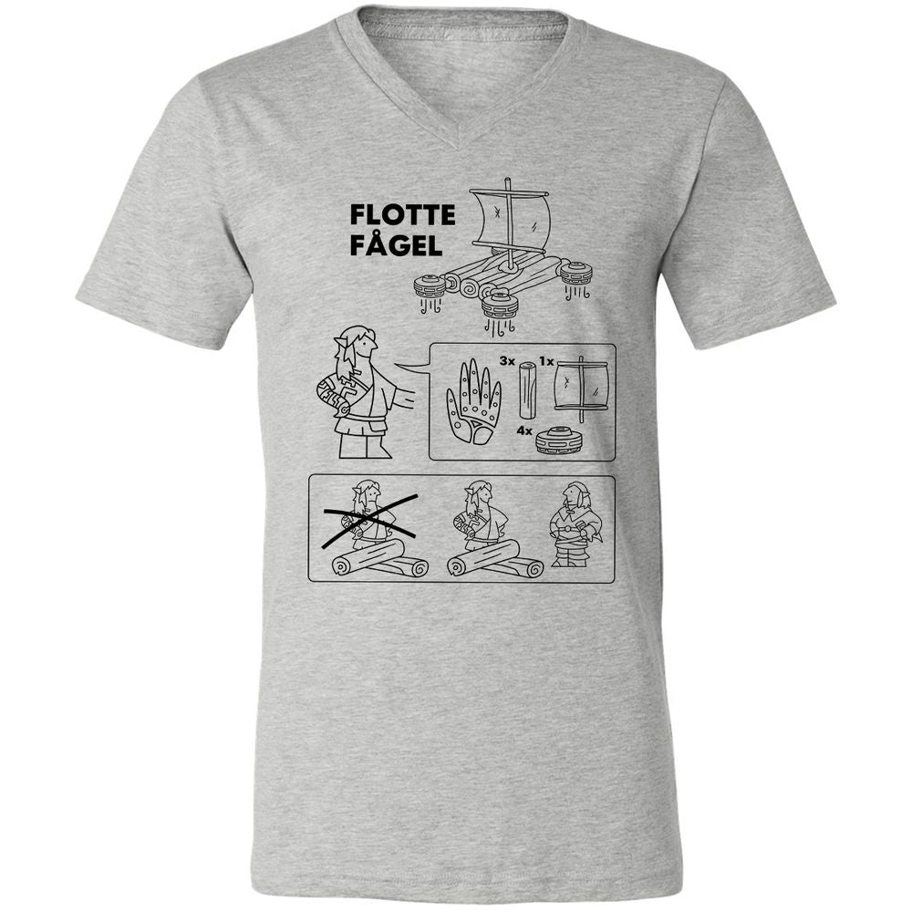 Unisex V-Neck T-Shirt - BCG3L49Y - Athletic Heather - 7