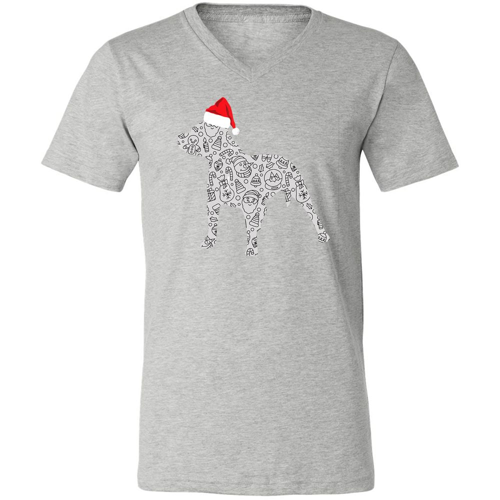 Unisex V-Neck T-Shirt - GM6QHPL8 - Athletic Heather - 7