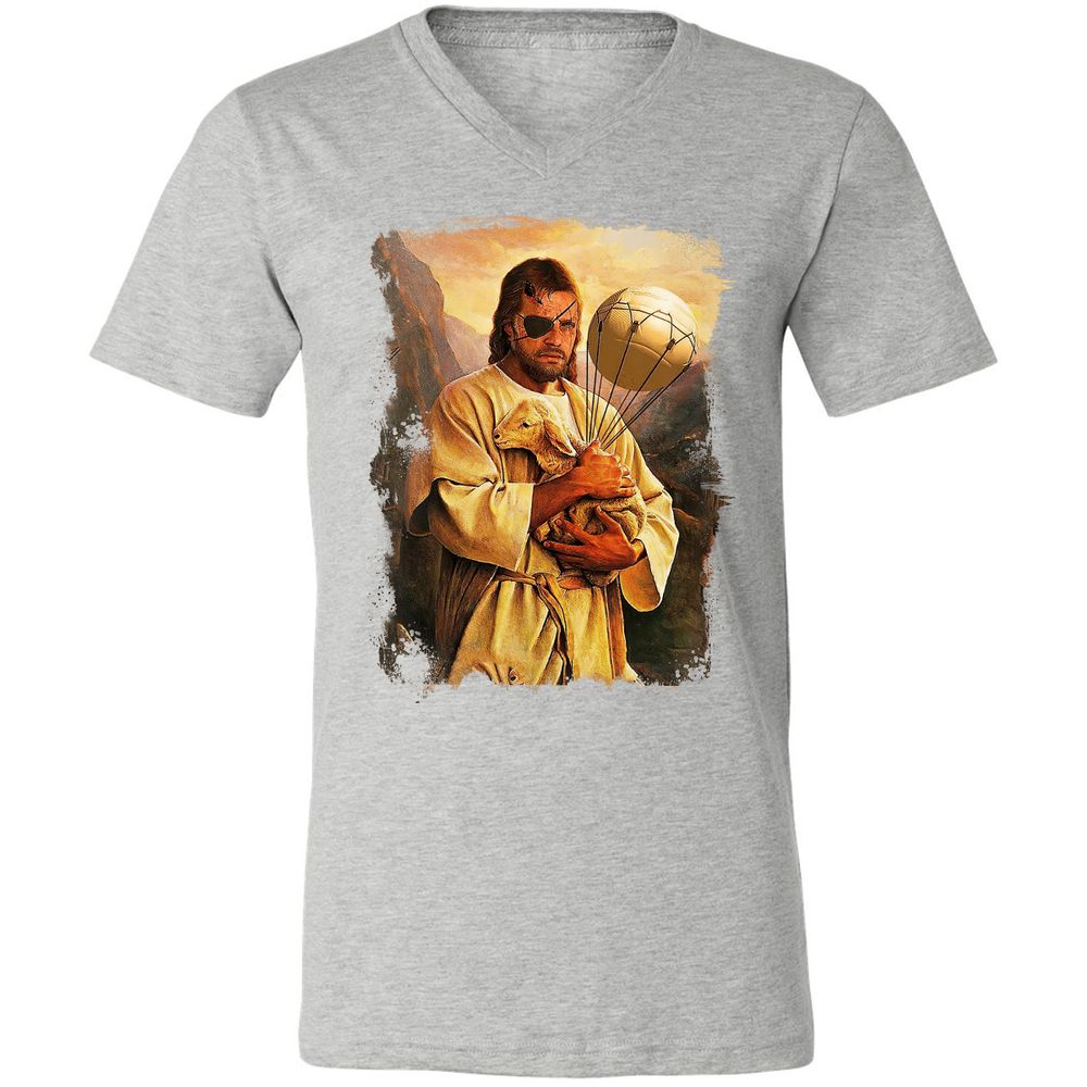 Unisex V-Neck T-Shirt - AM89FL92 - Athletic Heather - 7