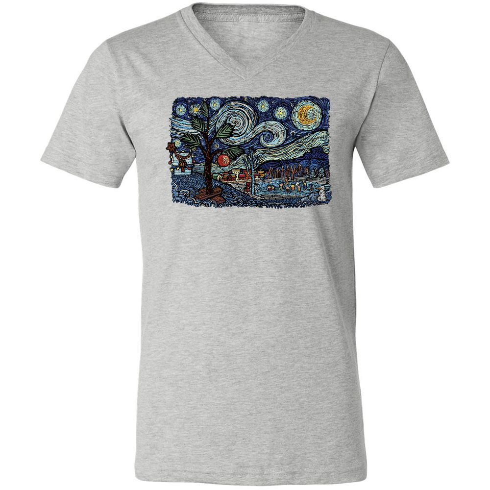 Unisex V-Neck T-Shirt - 9PCYSMEE - Athletic Heather - 7