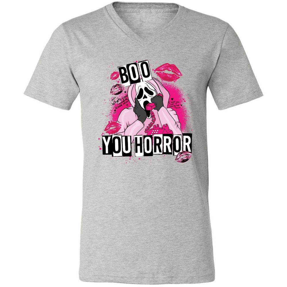 Unisex V-Neck T-Shirt - A3A8Q1EJ - Athletic Heather - 7