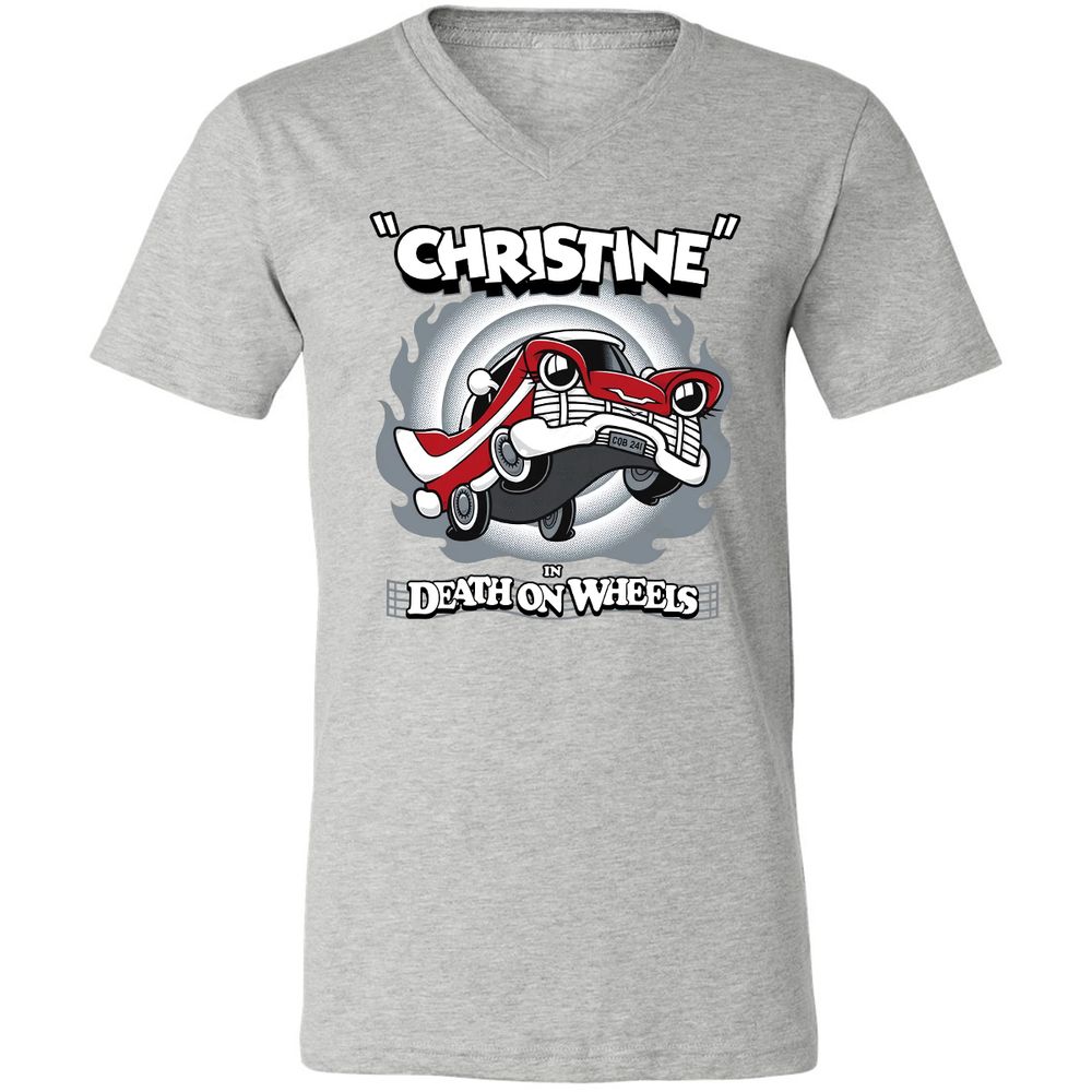 Unisex V-Neck T-Shirt - HTDZKFAT - Athletic Heather - 7