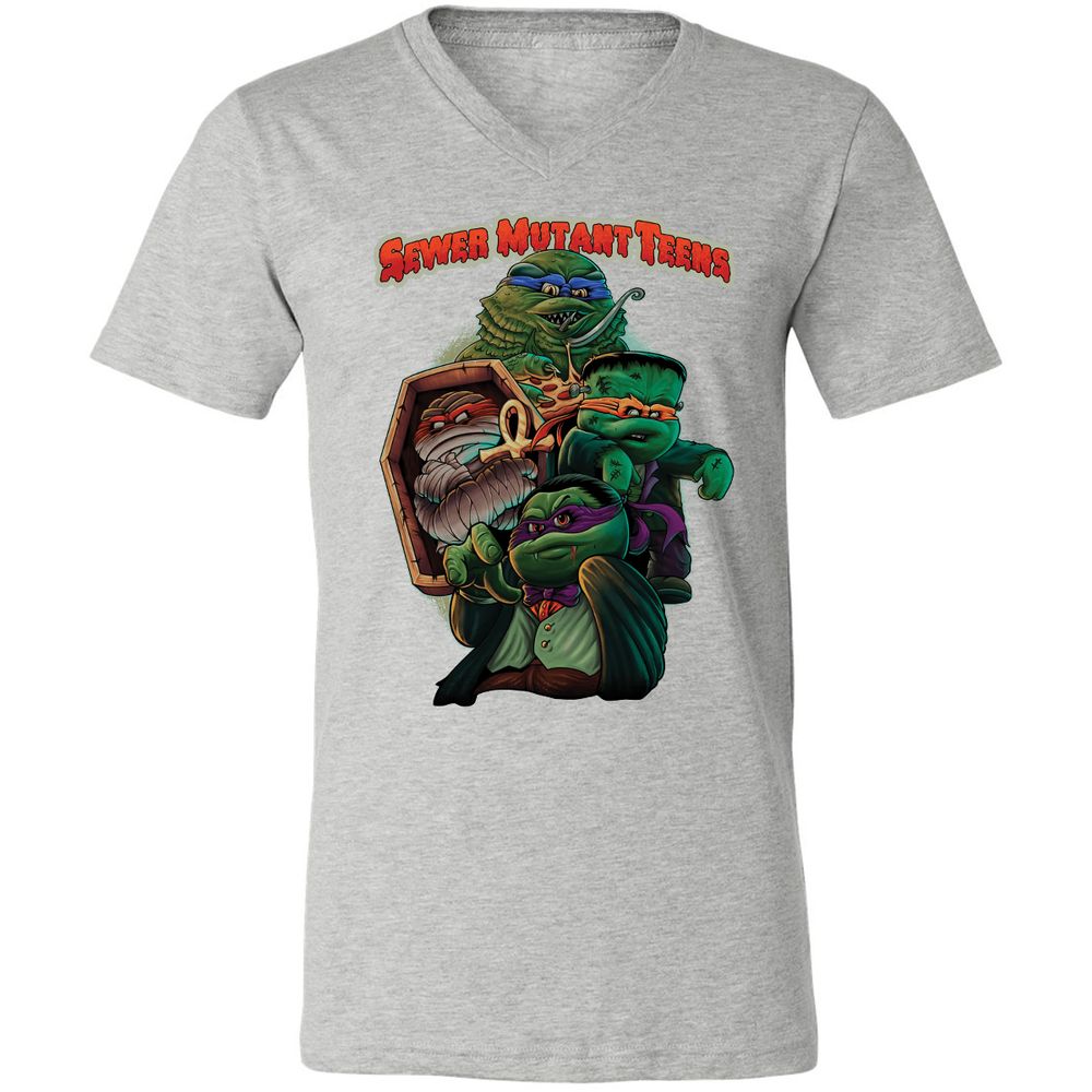 Unisex V-Neck T-Shirt - WX37A9XE - Athletic Heather - 7