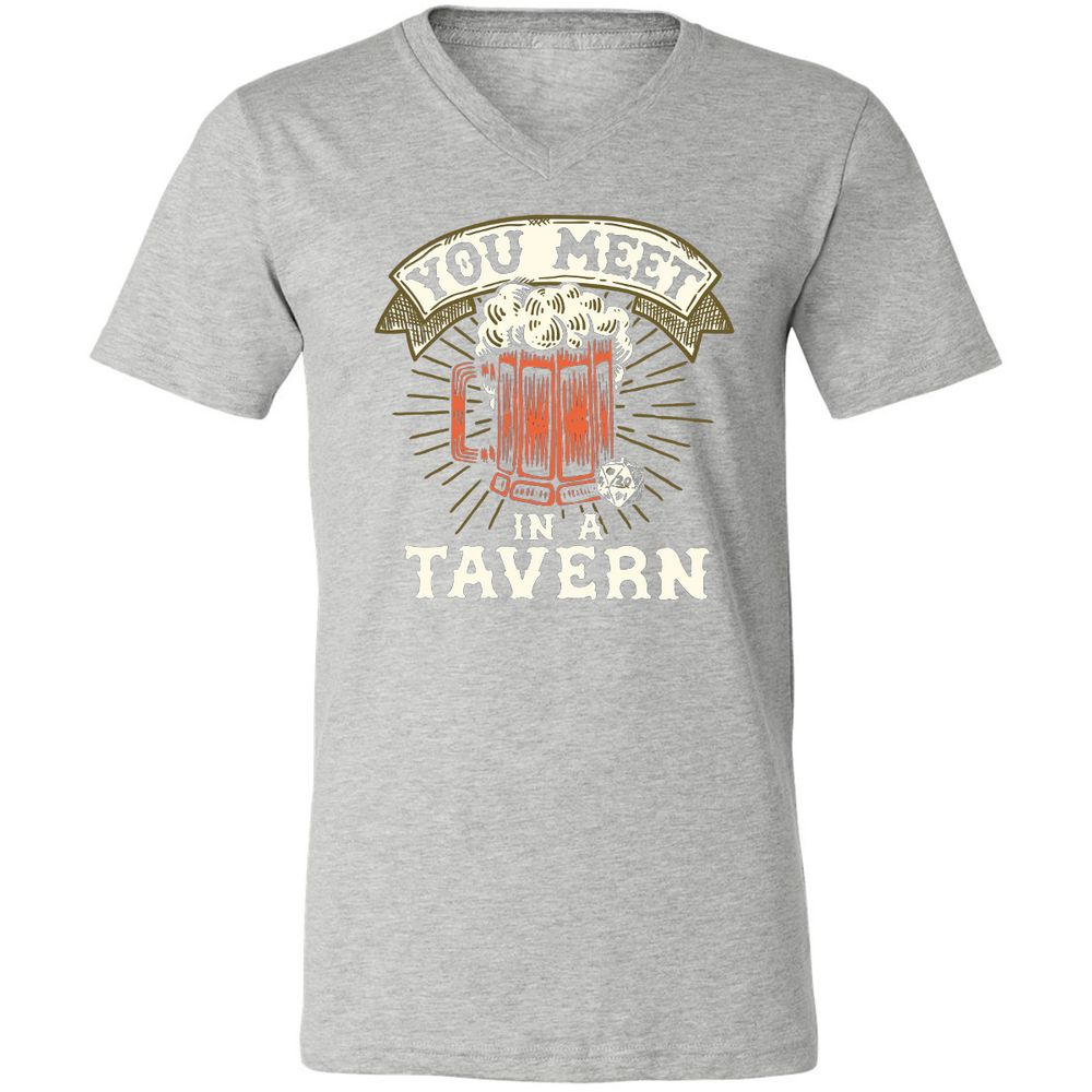 Unisex V-Neck T-Shirt - 8H1WBFBS - Athletic Heather - 7