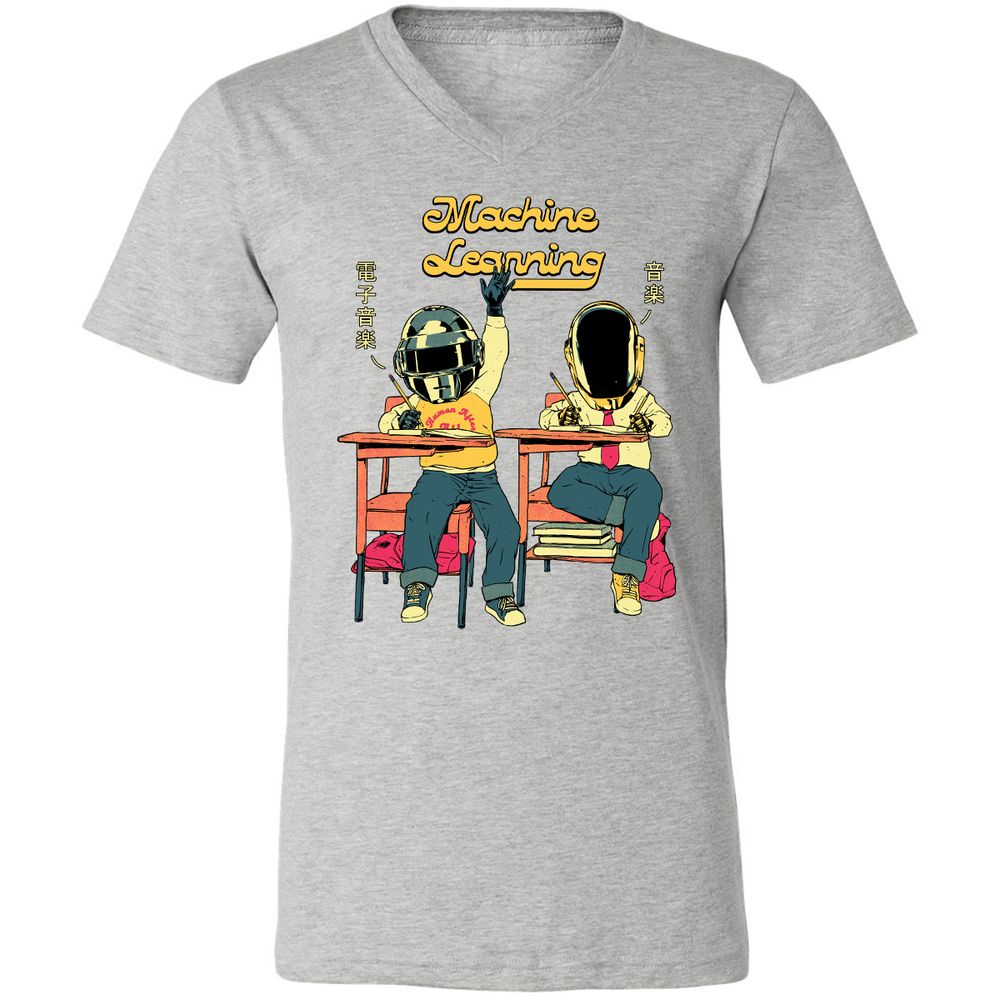 Unisex V-Neck T-Shirt - U2AQLAVW - Athletic Heather - 7
