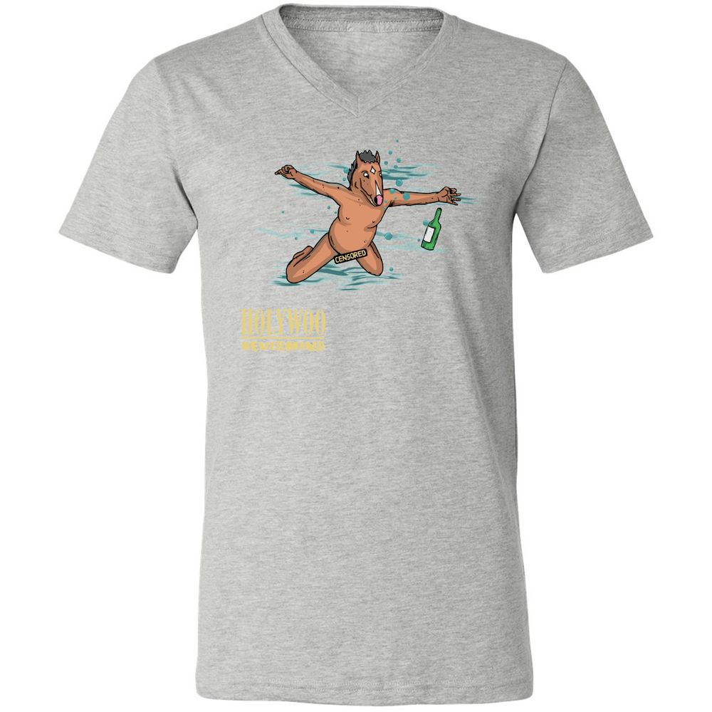 Unisex V-Neck T-Shirt - 3GDG4NA3 - Athletic Heather - 7