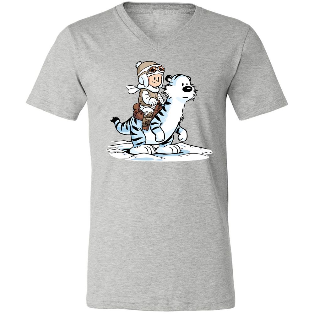 Unisex V-Neck T-Shirt - N8QLFK5G - Athletic Heather - 7