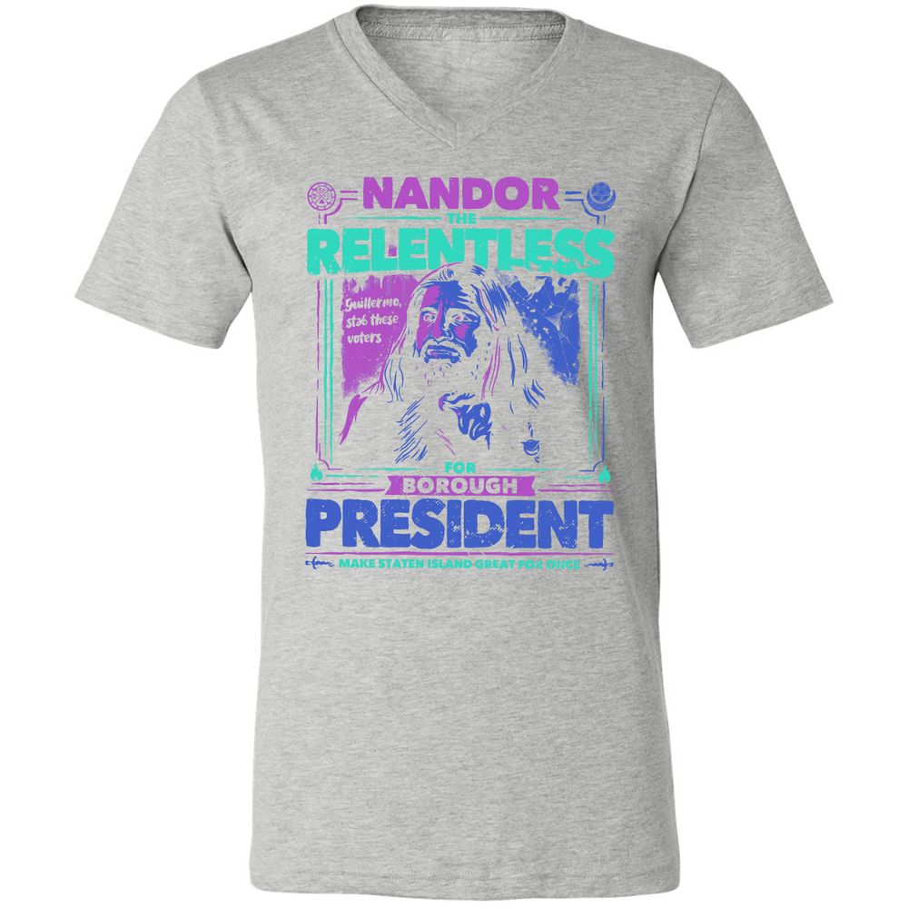 Unisex V-Neck T-Shirt - JHBWRX49 - Athletic Heather - 7