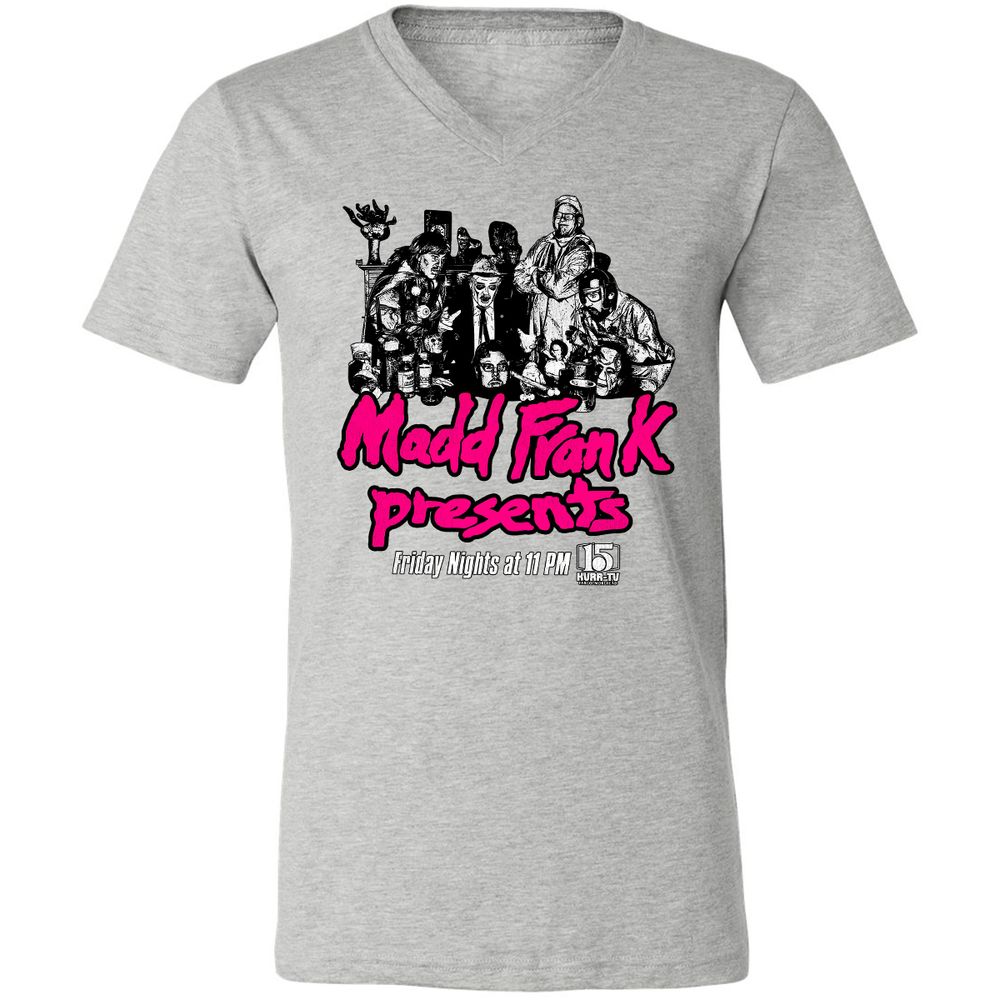 Unisex V-Neck T-Shirt - KQ1QJ6K8 - Athletic Heather - 7