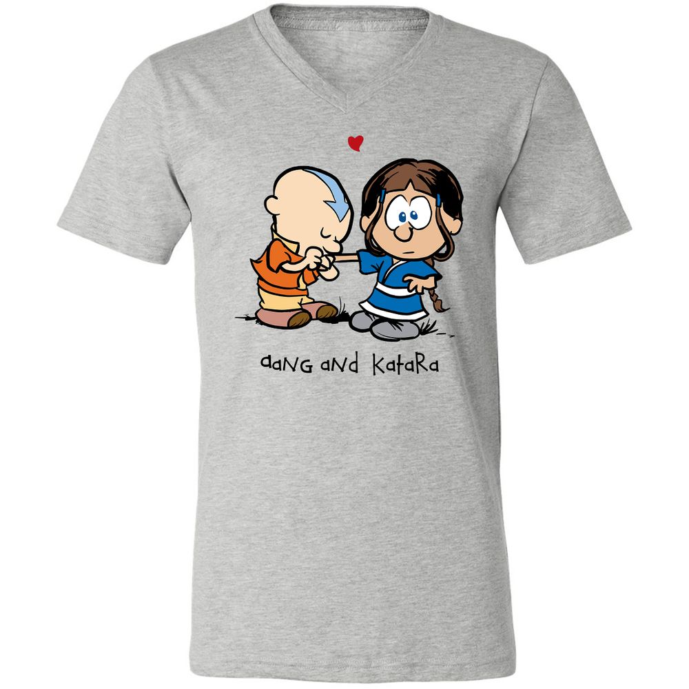 Unisex V-Neck T-Shirt - 3PAZE596 - Athletic Heather - 7
