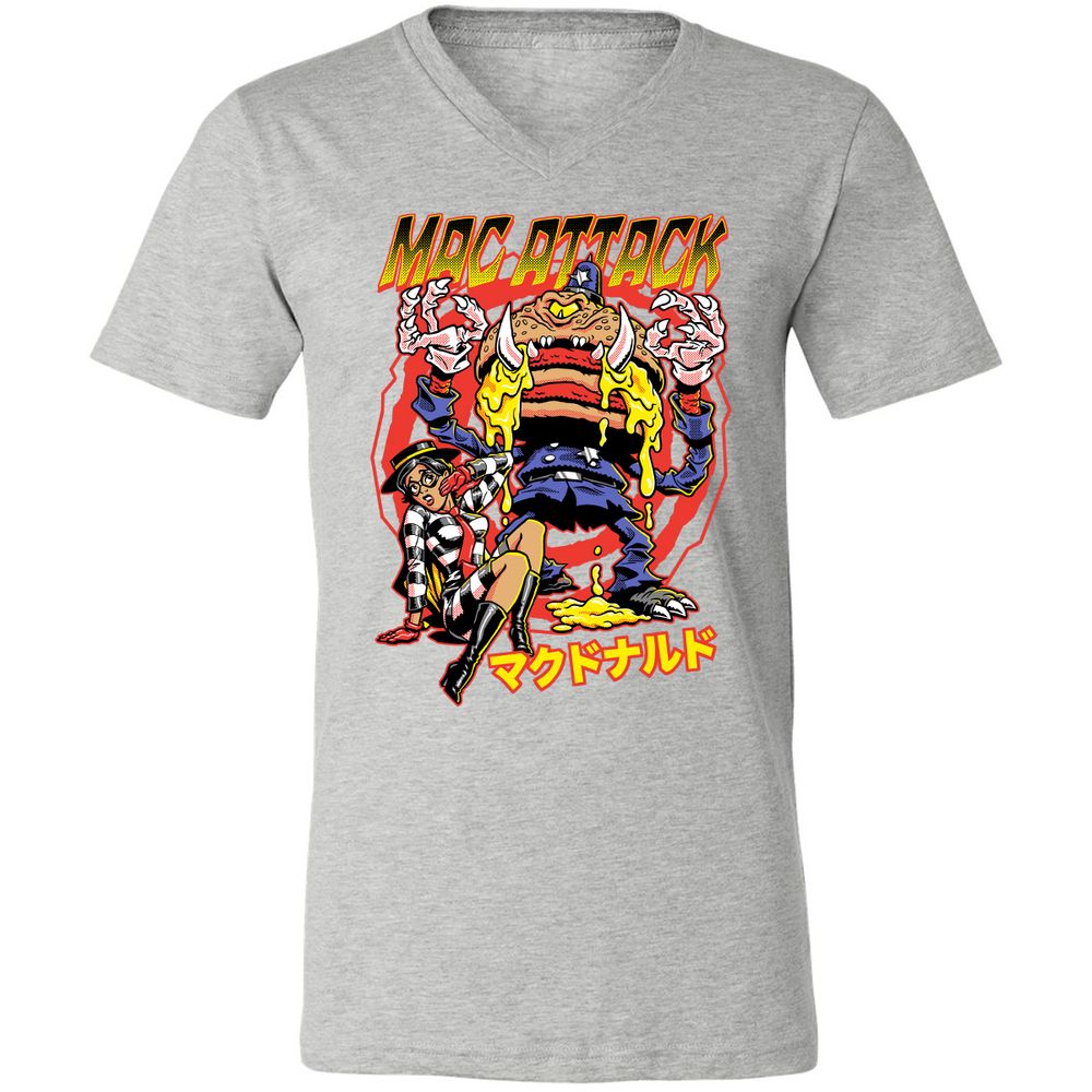 Unisex V-Neck T-Shirt - 22J7U54W - Athletic Heather - 7