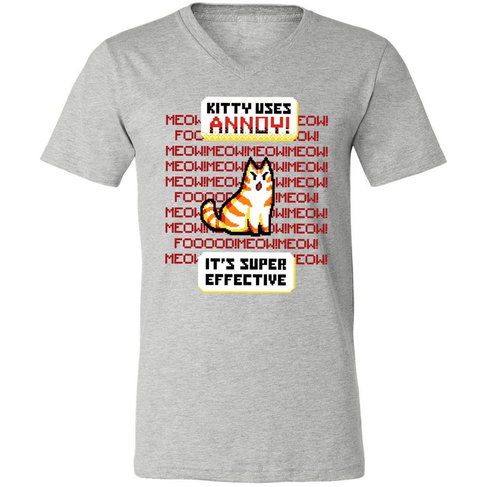 Unisex V-Neck T-Shirt - LLPK7BU7 - Athletic Heather - 7