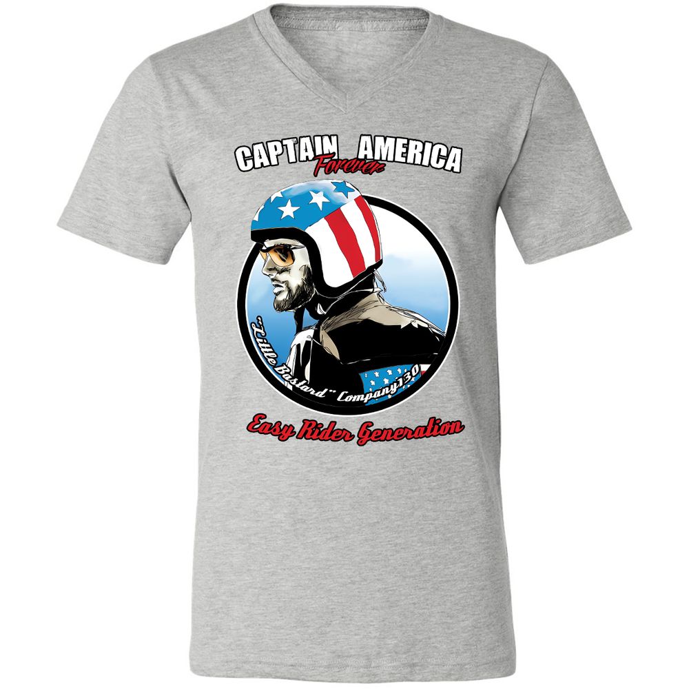 Unisex V-Neck T-Shirt - YNQJ91TR - Athletic Heather - 7
