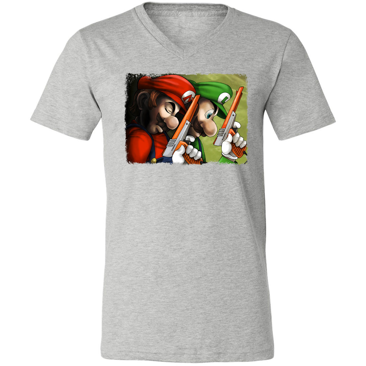 Unisex V-Neck T-Shirt - B5W1B47Z - Athletic Heather - 7