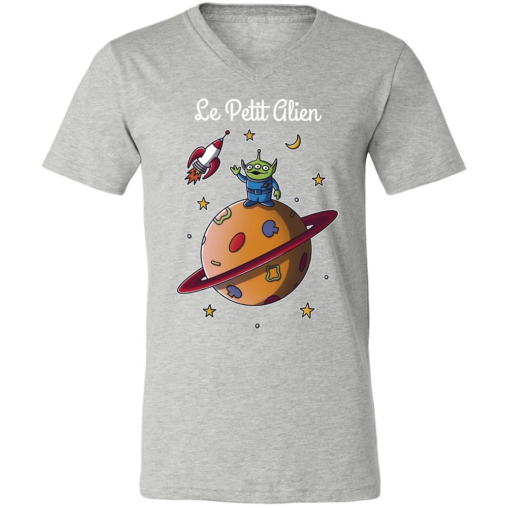 Unisex V-Neck T-Shirt - KVJU9Z33 - Athletic Heather - 7