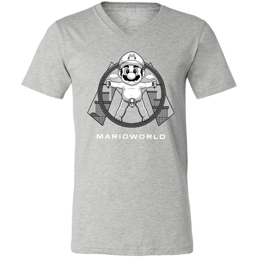 Unisex V-Neck T-Shirt - QM9CYN89 - Athletic Heather - 7