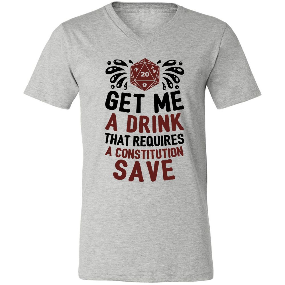 Unisex V-Neck T-Shirt - RH4HDHDR - Athletic Heather - 7