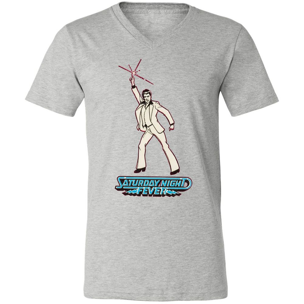 Unisex V-Neck T-Shirt - 4NDD2QKU - Athletic Heather - 7