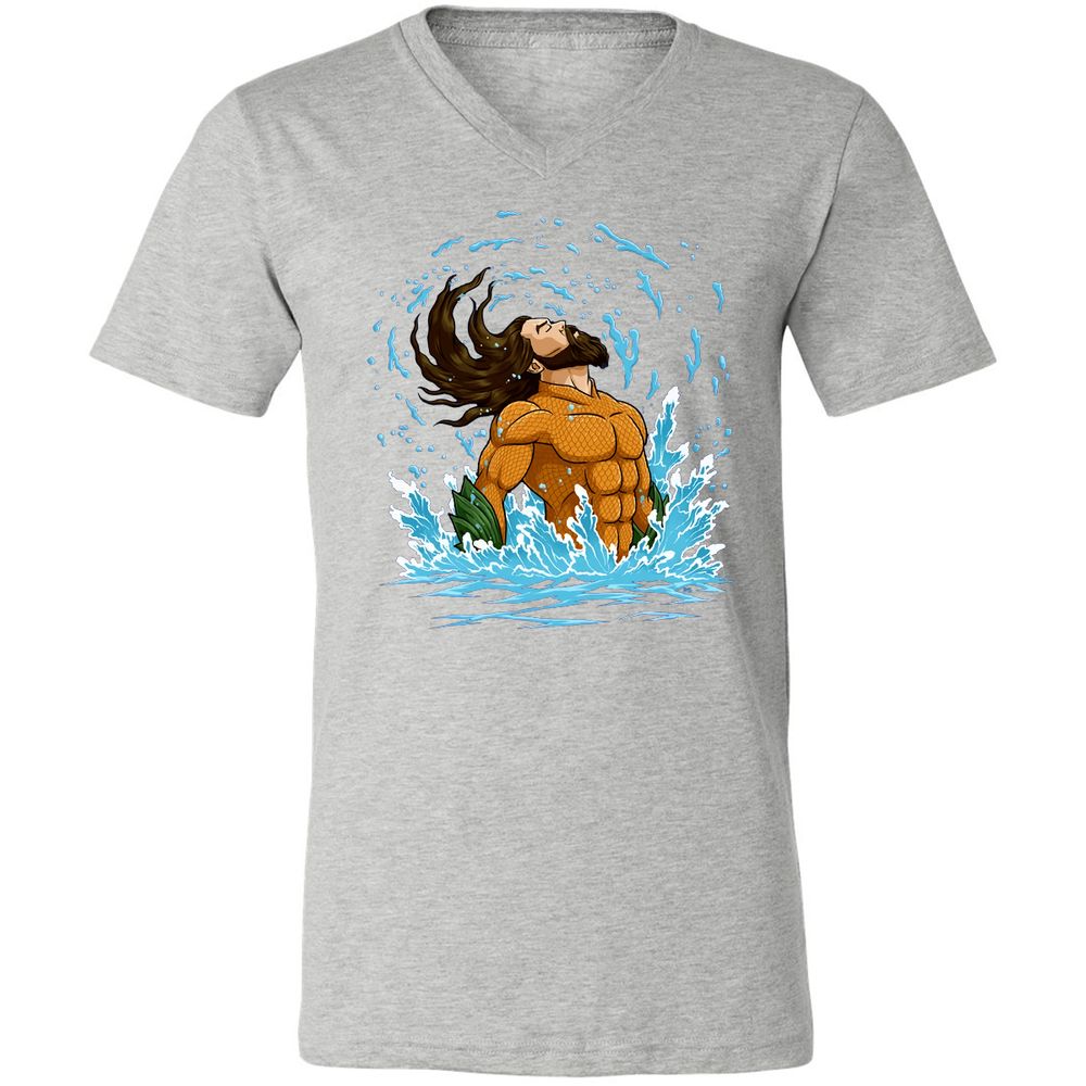 Unisex V-Neck T-Shirt - WK6BK53N - Athletic Heather - 7