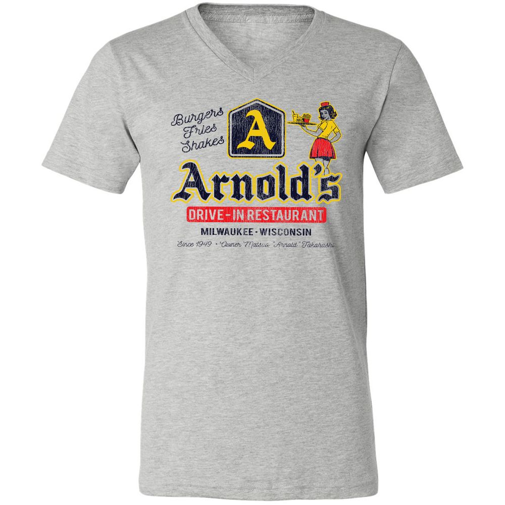 Unisex V-Neck T-Shirt - 3LLJ8Q63 - Athletic Heather - 7