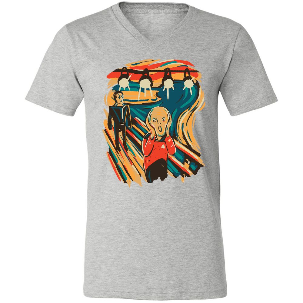 Unisex V-Neck T-Shirt - B2C6BUCT - Athletic Heather - 7