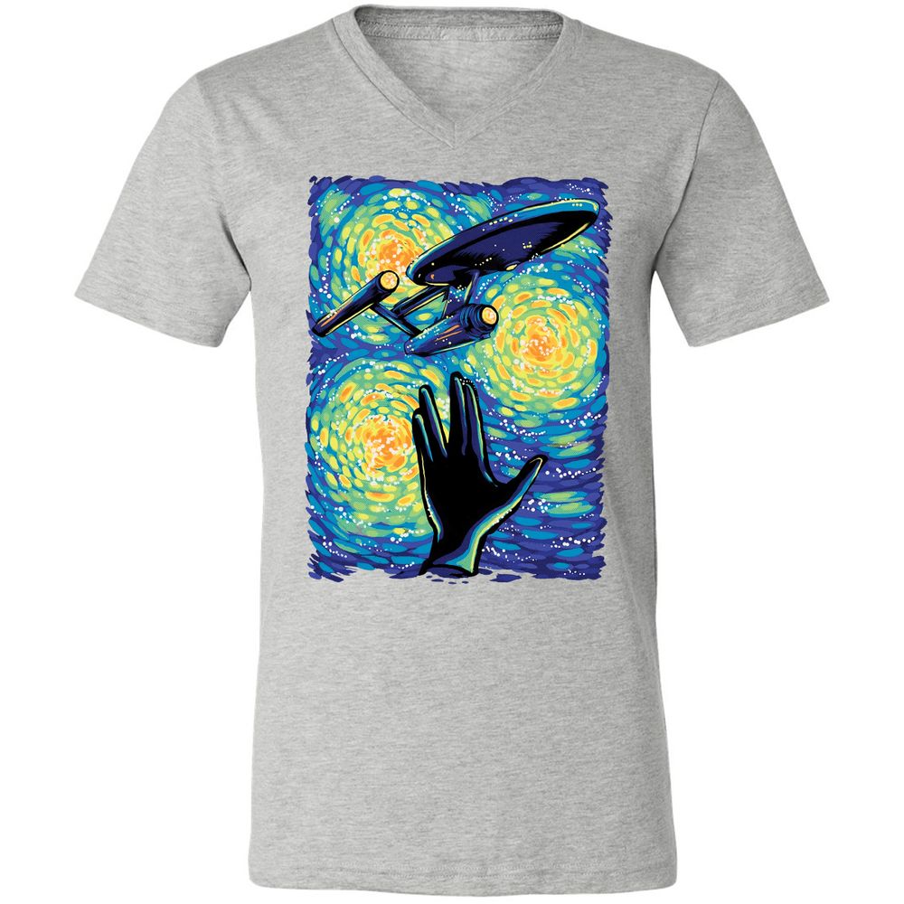 Unisex V-Neck T-Shirt - EJ86WJ24 - Athletic Heather - 7