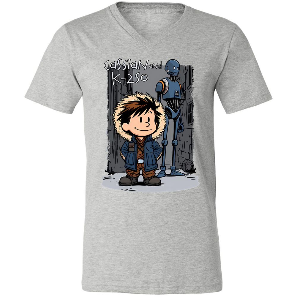 Unisex V-Neck T-Shirt - 7XF8XK8F - Athletic Heather - 7