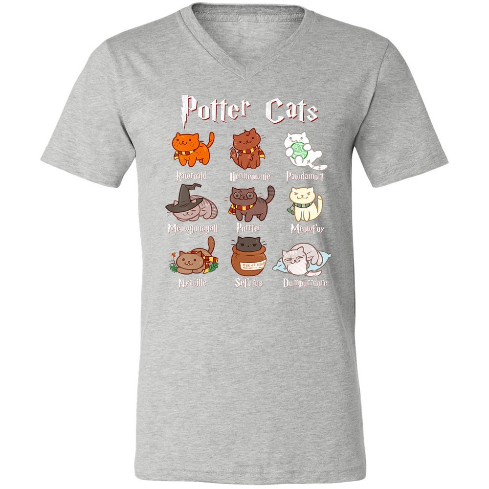 Unisex V-Neck T-Shirt - T7NK24Y6 - Athletic Heather - 7