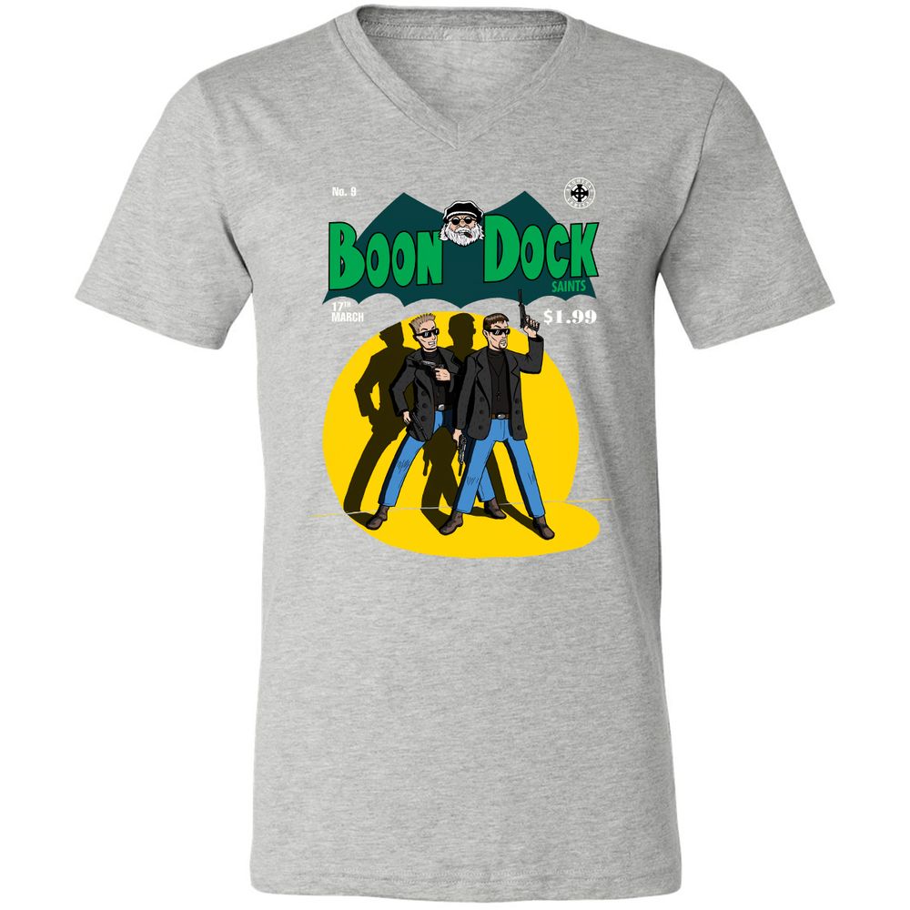 Unisex V-Neck T-Shirt - N6PHKSTJ - Athletic Heather - 7