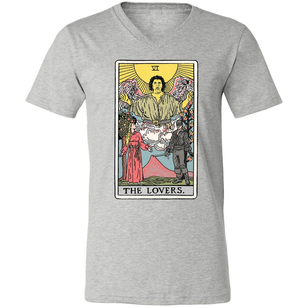 Unisex V-Neck T-Shirt - 1KW5R7DB - Athletic Heather - 7