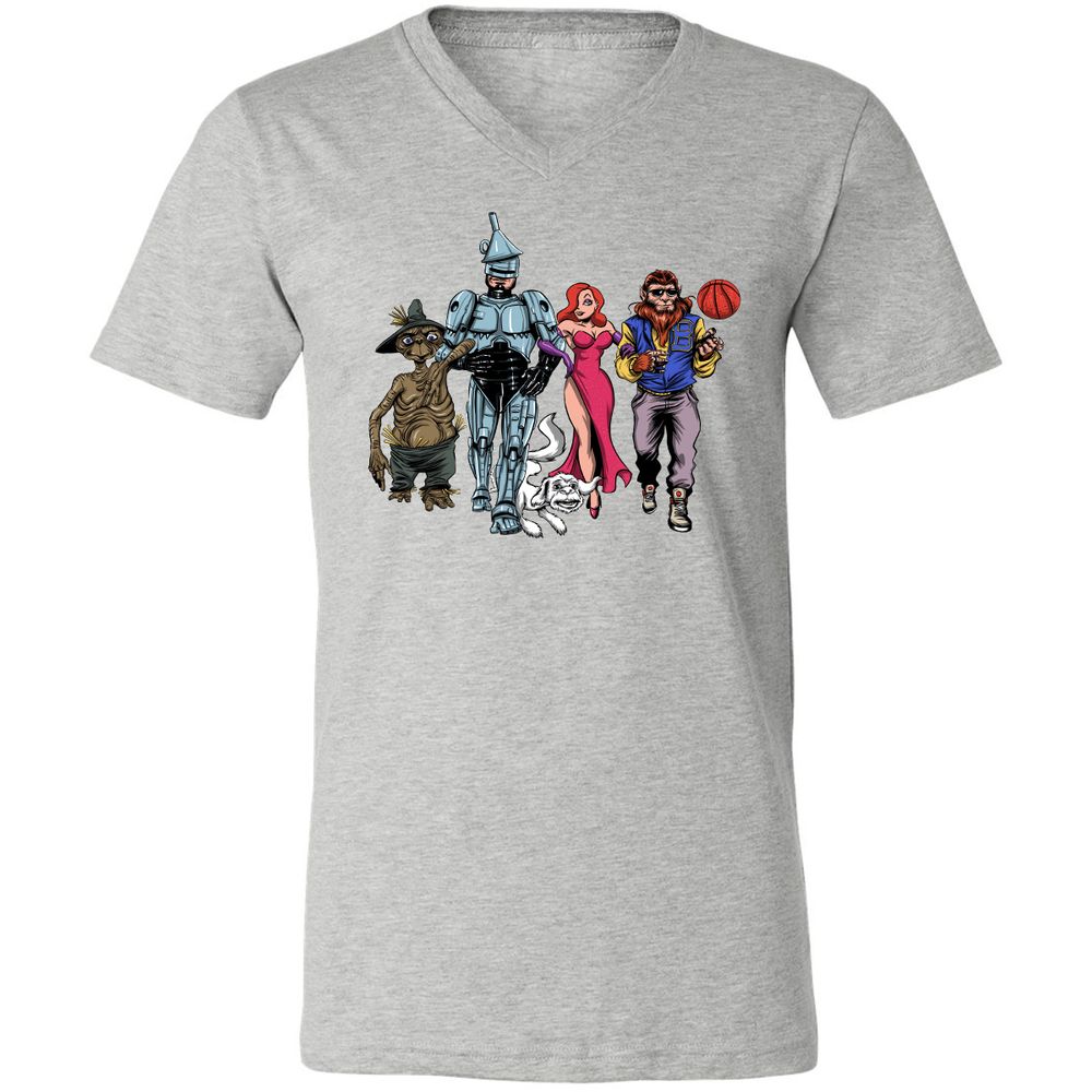 Unisex V-Neck T-Shirt - WKZJNMUW - Athletic Heather - 7