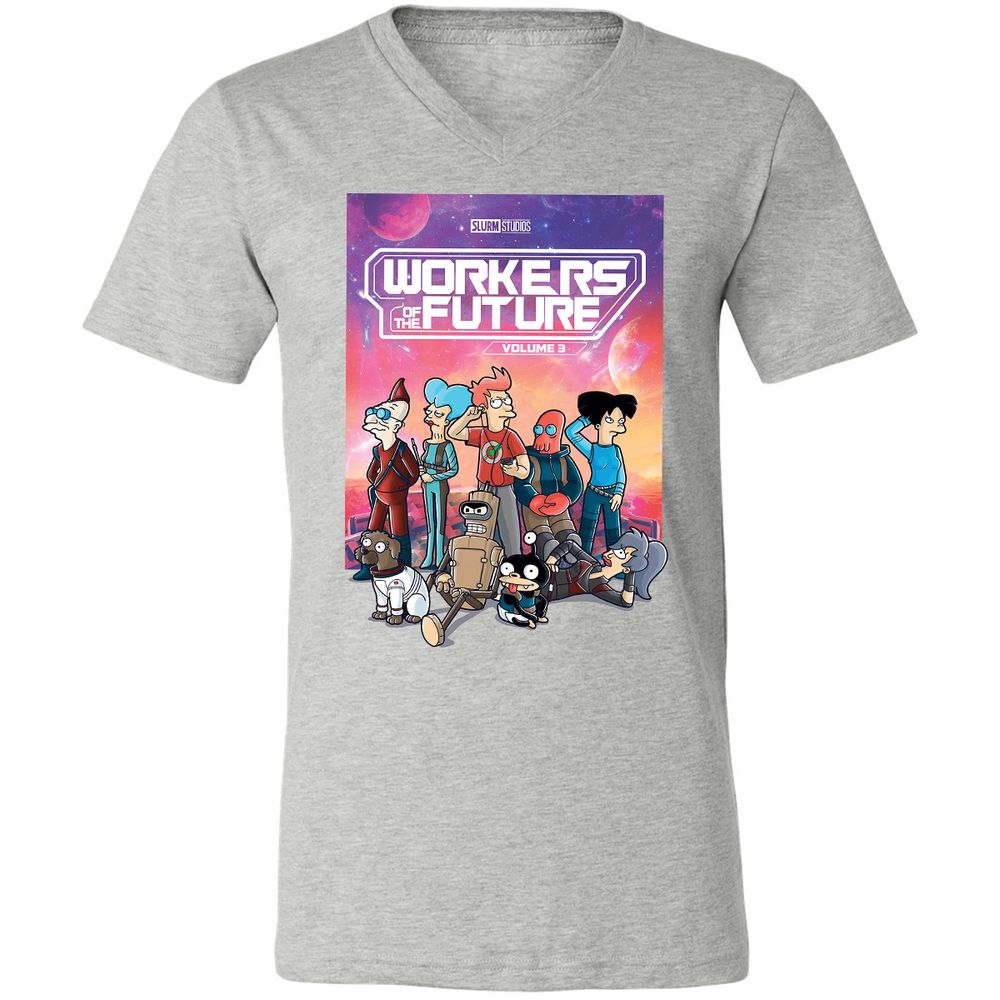 Unisex V-Neck T-Shirt - RUT7Q3LP - Athletic Heather - 7