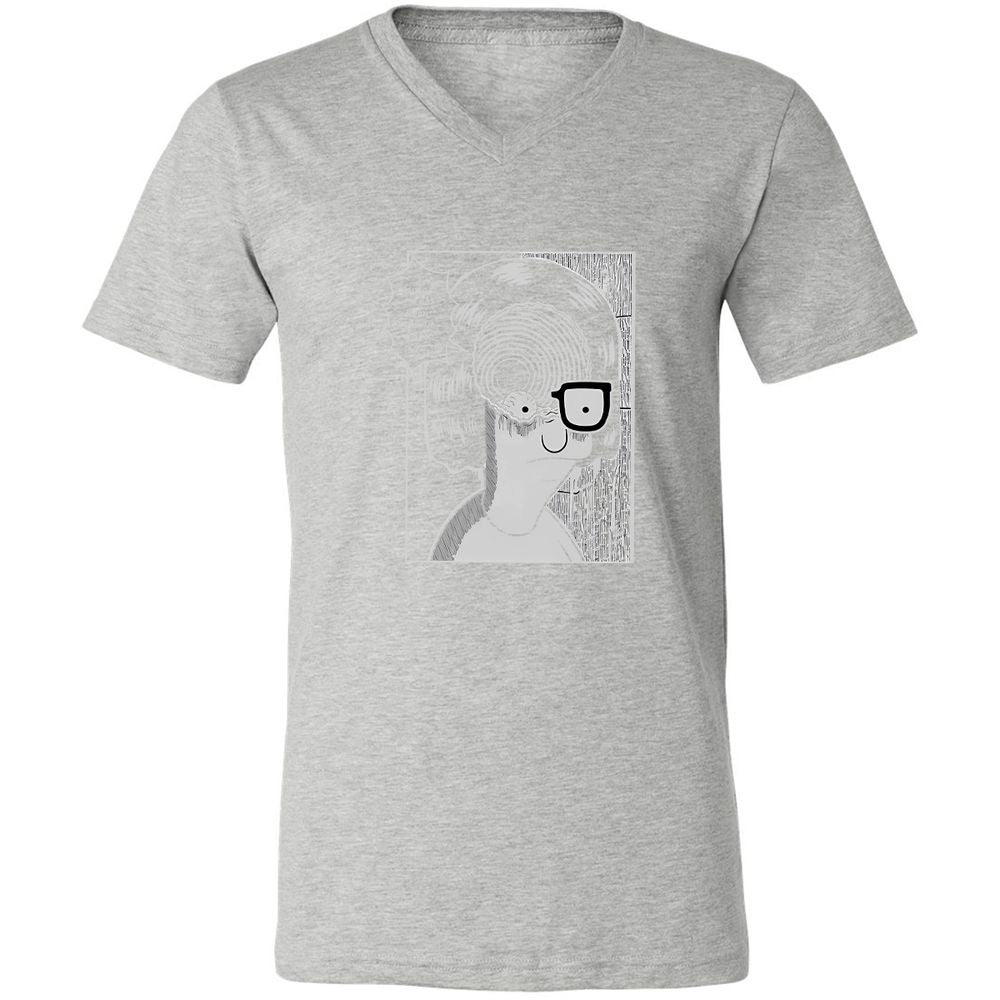 Unisex V-Neck T-Shirt - RB4SACDK - Athletic Heather - 7