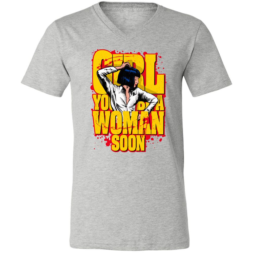 Unisex V-Neck T-Shirt - SUD4LK2M - Athletic Heather - 7