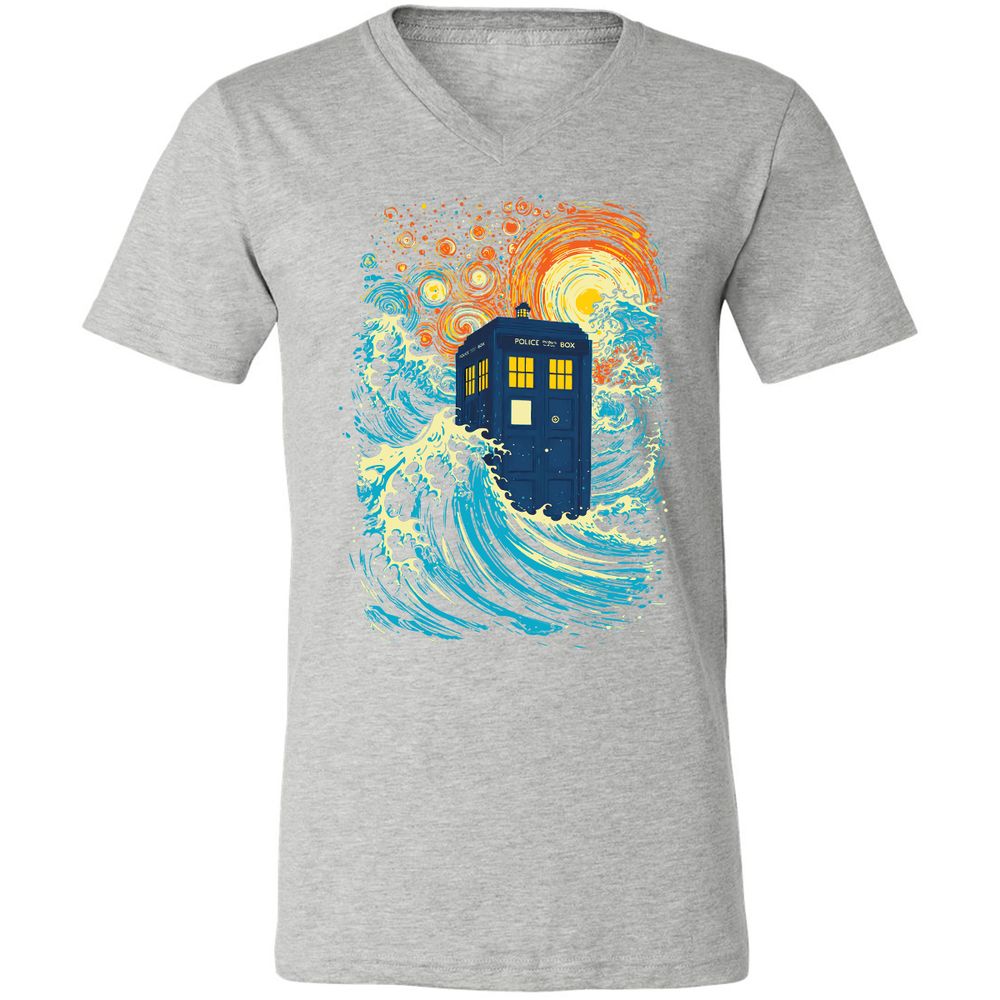 Unisex V-Neck T-Shirt - W4GZ85MA - Athletic Heather - 7