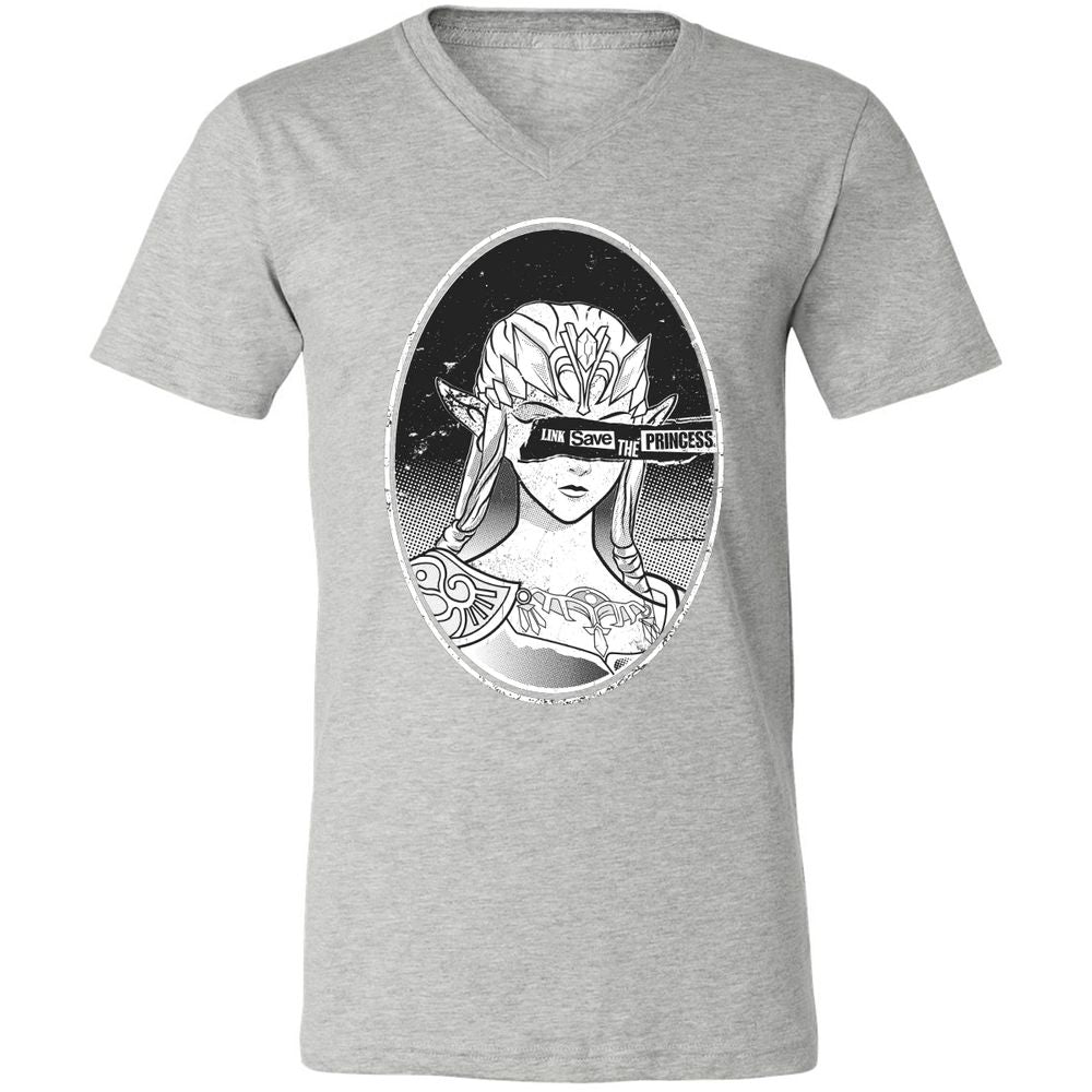 Unisex V-Neck T-Shirt - 6STSNA1M - Athletic Heather - 7