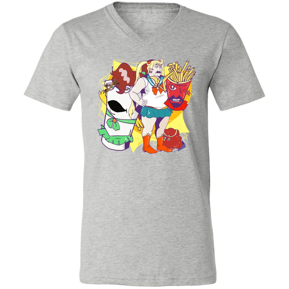 Unisex V-Neck T-Shirt - E42EMJK4 - Athletic Heather - 7