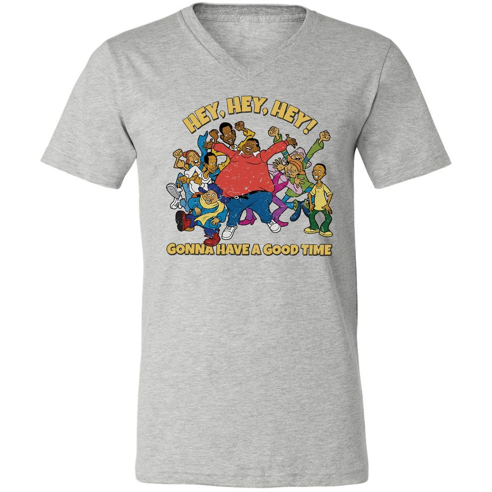 Unisex V-Neck T-Shirt - F5NE3V8L - Athletic Heather - 7